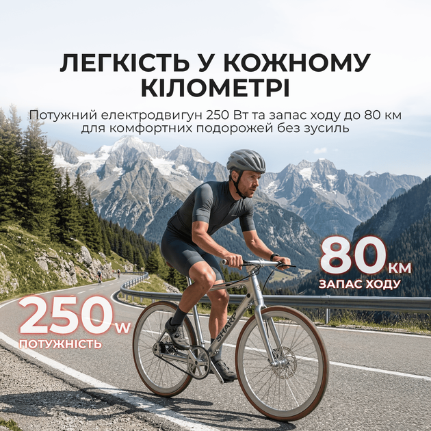 Електровелосипед Sharp 21" Silver Metallic (BK-RS08-ES) - зображення 2