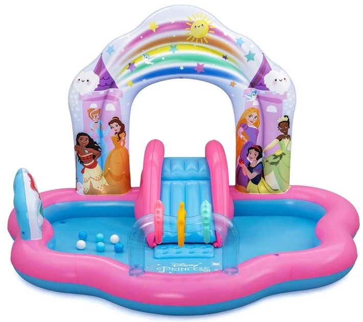 Plac zabaw dmuchany Bestway Disney Księżniczki ze zjeżdżalnią 2.21 x 1.93 x 1.40 m (6941607368558) - obraz 2