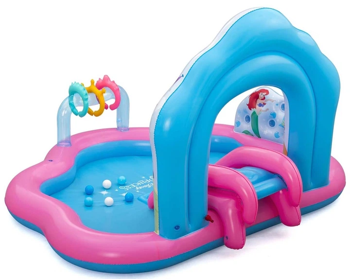 Plac zabaw dmuchany Bestway Disney Księżniczki ze zjeżdżalnią 2.21 x 1.93 x 1.40 m (6941607368558) - obraz 3