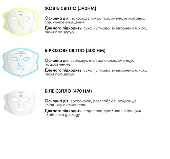 LED-маска для светотерапии MEDICA+ LEDMask 8X, 7 режимов, 108 LED - изображение 7