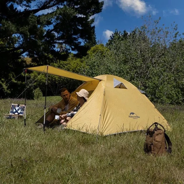 Палатка четырехместная Naturehike P-Series NH18Z044-P, 210T/65D. Хаки - изображение 6