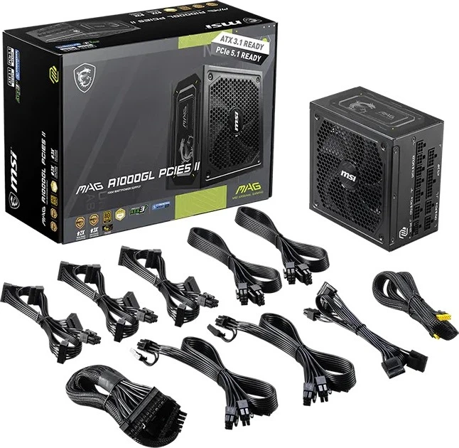 Zasilacz MSI MAG A1000GL PCIE5 II 1000W - obraz 2