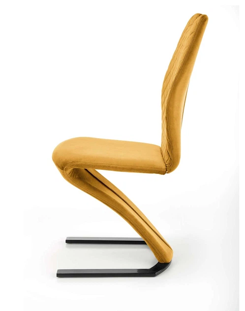 Krzesło do kuchni i salonu Halmar Krzesło K442 na płozach Musztardowe (V-CH-K/442-KR-MUSZTARDOWY) (5905248110519) - obraz 4