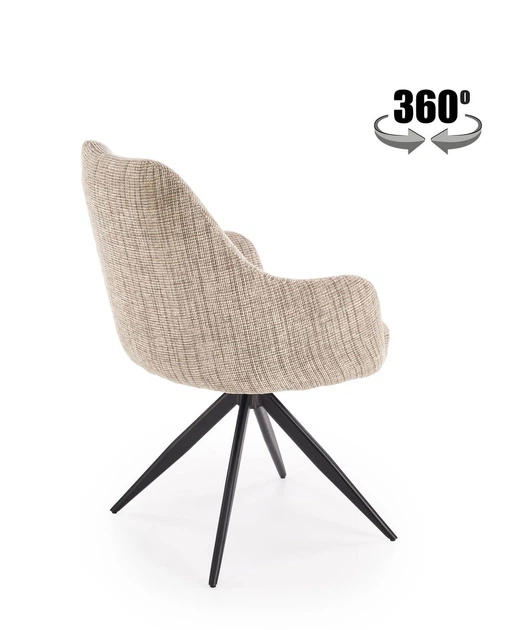 Krzesło do kuchni i salonu Halmar K564 obrotowe Beżowe (V-CH-K/564-KR-BEŻOWY) (5905248136373) - obraz 2