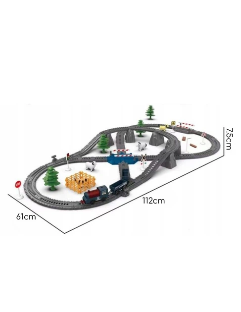 Kolejka elektryczna Woopie Lokomotywa Towarowa 90 elementów (5906280657482) - obraz 2