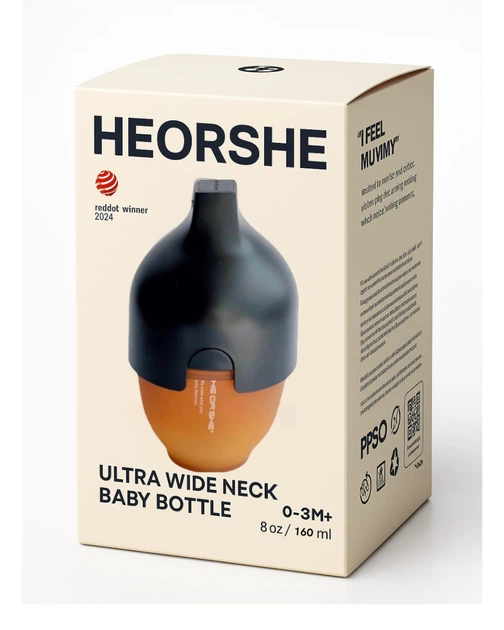Бутылочка антиколиковая HEORSHE new Black, 160 ml - зображення 7