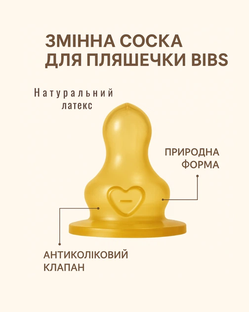 Змінні соски +0m для пляшечки BIBS Bottle Niple Latex Slow Flow (Повільний потік) 1 шт. - изображение 4