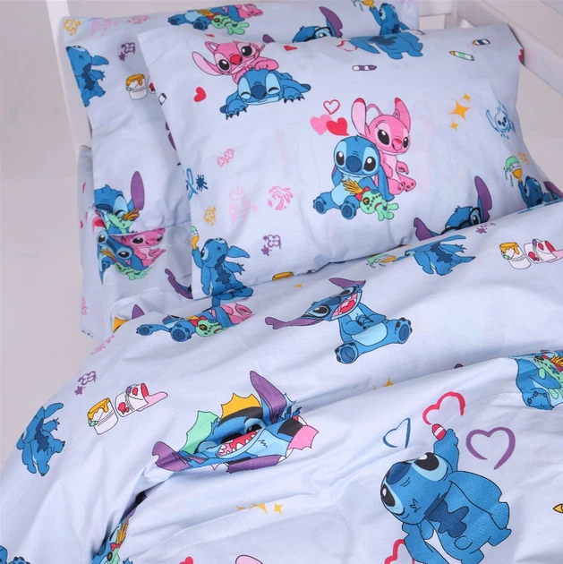 Наволочка MirSon 17-0908 Cute Stitch Blue Бязь 40х60 см (2200012552124) - изображение 2