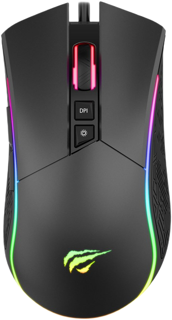 Mysz Havit MS1001S RGB Wired Black-Grey (6939119023096) - obraz 2