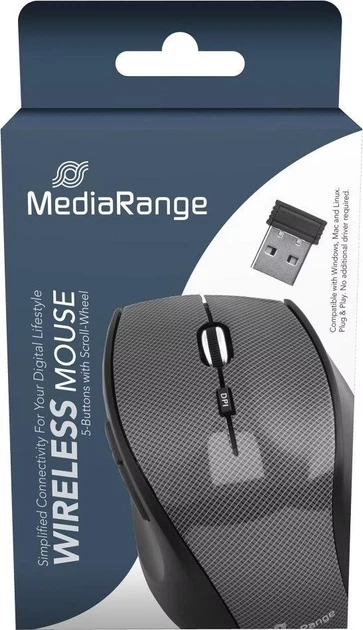 Mysz MediaRange MROS207 Wireless Black - obraz 6