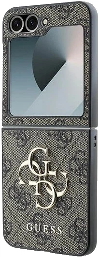 Etui Guess Leather 4G Metal Logo do Samsung Galaxy Z Flip 6 Brązowe (3666339313142) - obraz 3