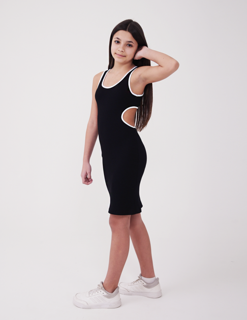 Платье для девочки SMIL 120475-1 Черный р.158 - Фото 2 Платье для девочки SMIL 120475-1 Черный р.158 - изображение 2