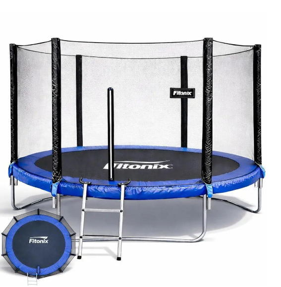 Батут Fitonix 312 см (10 ft) усилен до 150 кг с защитной сеткой 160 см и стремянкой для детей и взрослых. - Фото 1 Батут Fitonix 312 см (10 ft) усилен до 150 кг с защитной сеткой 160 см и стремянкой для детей и взрослых. - изображение 1