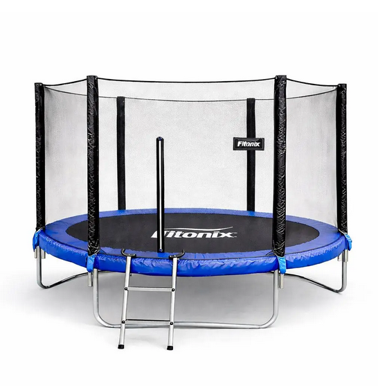 Батут Fitonix 312 см (10 ft) усилен до 150 кг с защитной сеткой 160 см и стремянкой для детей и взрослых. - Фото 4 Батут Fitonix 312 см (10 ft) усилен до 150 кг с защитной сеткой 160 см и стремянкой для детей и взрослых. - изображение 4