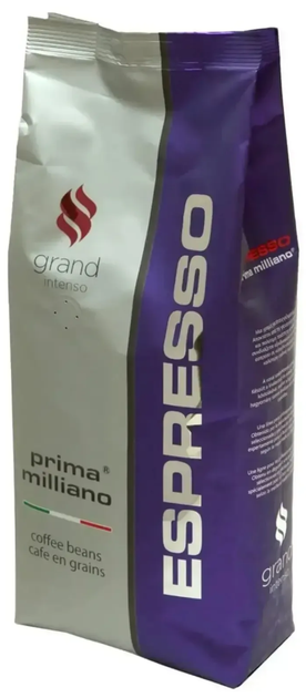 Кофе зерновой Prima Milliano Espresso Grand Intenso 1кг - Фото 1 Кофе зерновой Prima Milliano Espresso Grand Intenso 1кг - изображение 1