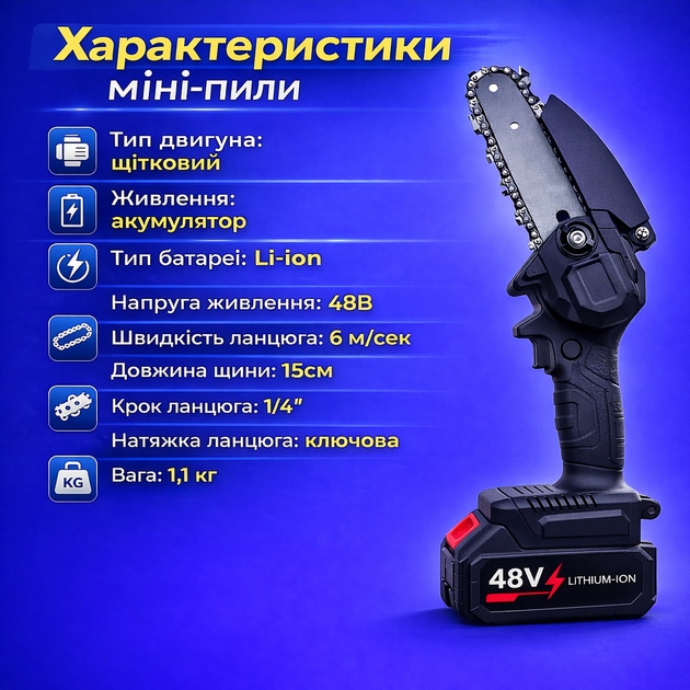 Косилка на аккумуляторе+цепная мини пила аккумуляторный набор для сада 2в1 портативный триммер - изображение 3