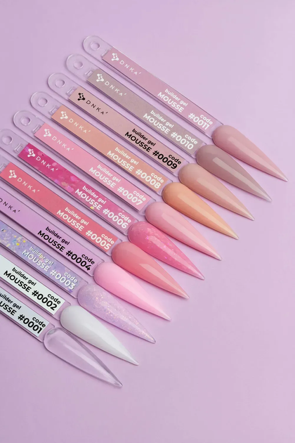 Моделювальний гель DNKa' Builder Gel Mousse #0006 на 15 мл для зміцнення, нарощування нігтів - зображення 3