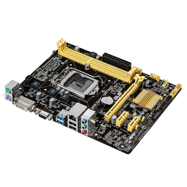 Материнська плата Asus B85M-K LGA 1150 (B85M-K) Б/В - Фото 2 Материнська плата Asus B85M-K LGA 1150 (B85M-K) Б/В - зображення 2