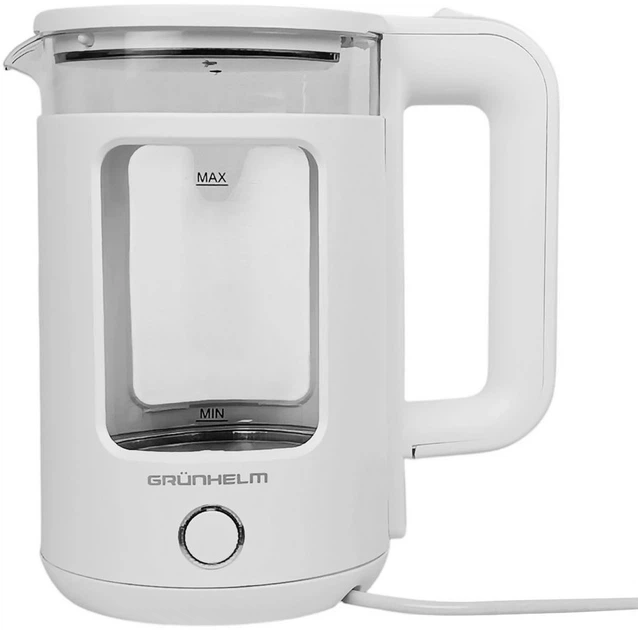 Електрочайник GRUNHELM (EKS-18101SW) 1,8л, 1500Вт, білий, диск - изображение 2