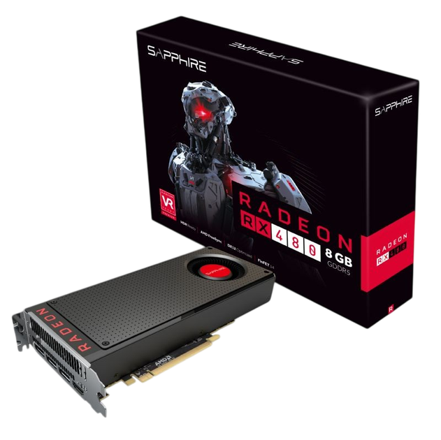 Видеокарта AMD Radeon RX 480 8GB Sapphire D5 (21260-00) Б/У - Фото 1 Видеокарта AMD Radeon RX 480 8GB Sapphire D5 (21260-00) Б/У - изображение 1