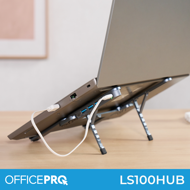 Підставка для ноутбука OfficePro LS100HUB Grey (LS100HUB) - зображення 4