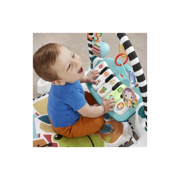 Дитячий килимок Fisher-Price ігровий центр блакитний Натискай та грай з технологією Smart Stages (англ.) (HWY58) - Фото 6 Дитячий килимок Fisher-Price ігровий центр блакитний Натискай та грай з технологією Smart Stages (англ.) (HWY58) - зображення 6