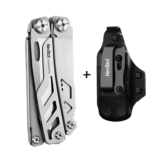 Мультитул NexTool KT5020 Flagship Pro многофункциональный инструмент 16 в 1 с плоскогубцами ножом пилой ножницами EDC компактный разборный с фиксацией лезвия кайдекс чехлом Kydex Molle - изображение 10