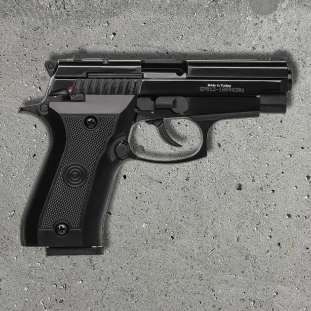 Стартовий пістолет Ekol P.29 Rev II Black 9 мм PA + патрони 25шт + кейс - ((14+1 патрон, металевий, напівавтомат) - изображение 3