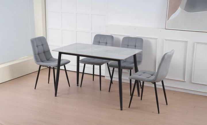 Обеденный комплект для кухни Fregat Home: керамический стол + 4 кресла Серый - изображение 2
