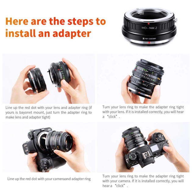 Адаптер (переходник) K&F Concept - MD - Nikon Z (Minolta MD на Nikon Z) для камер Nikon с байонетом Z-mount - изображение 8