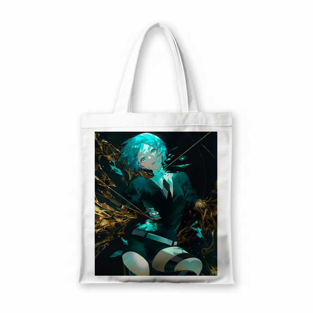 Сумка-шопер Страна самоцветов Land of the Lustrous Фосфофиллит 39x35 см белая из льна 26780 - Фото 1 Сумка-шопер Страна самоцветов Land of the Lustrous Фосфофиллит 39x35 см белая из льна 26780 - изображение 1