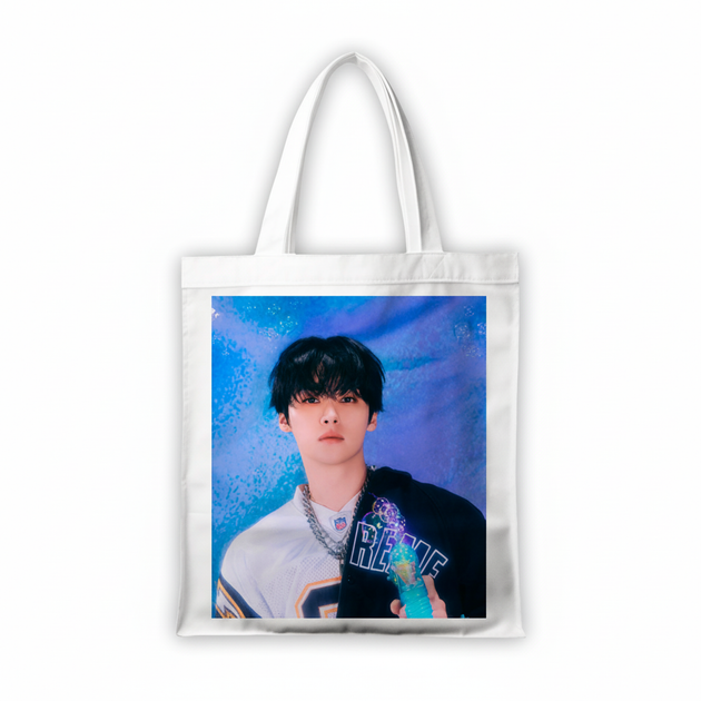 Сумка-шопер Стрей кидс Stray Kids 39x35 см белая из льна 11390 - Фото 1 Сумка-шопер Стрей кидс Stray Kids 39x35 см белая из льна 11390 - изображение 1