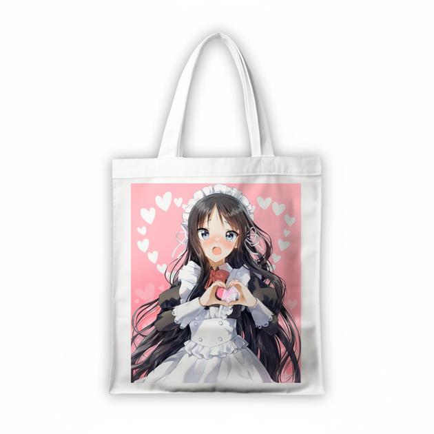 Сумка-шопер К-он! K-On! Мио Акияма 39x35 см белая из льна 11355 - Фото 1 Сумка-шопер К-он! K-On! Мио Акияма 39x35 см белая из льна 11355 - изображение 1