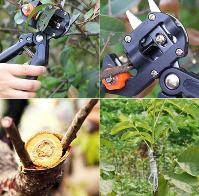 Профессиональный прививной секатор для обрезки и прививки деревьев Professional Grafting Tool ножницы садовые + лента в подарок - изображение 5