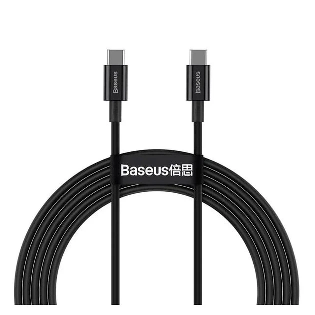 Кабель Baseus Superior Series Fast Charging Data Cable Type-C to Type-C 100W 1m Black (CATYS-B01) - Фото 1 Кабель Baseus Superior Series Fast Charging Data Cable Type-C to Type-C 100W 1m Black (CATYS-B01) - изображение 1