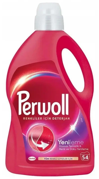 Гель для машинного та ручного прання Perwoll для кольорових речей 2.97 л - Фото 1 Гель для машинного та ручного прання Perwoll для кольорових речей 2.97 л - изображение 1
