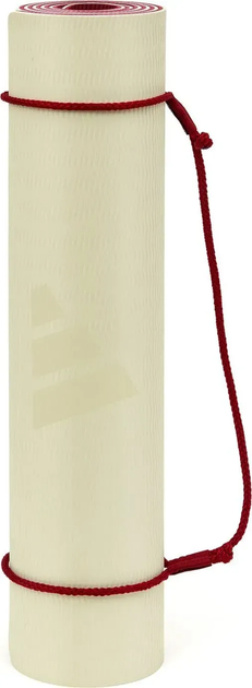 Килимок для йоги Adidas Double Sided Yoga Mat 6 мм, біло-рожевий - изображение 3