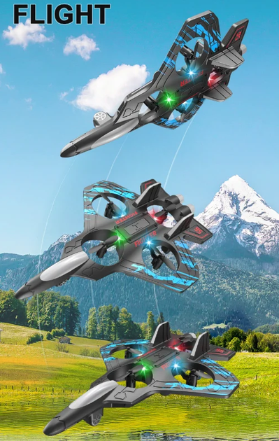 Игрушка-самолет на радиоуправлении Figteh Plane 2.4G Blue / Радиоуправляемый Истребитель / Аккумуляторный - изображение 2