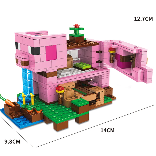 Конструктор Minecraft АА8004 Дом-свинья 387 деталей Майнкрафт MineWorld My World - изображение 5