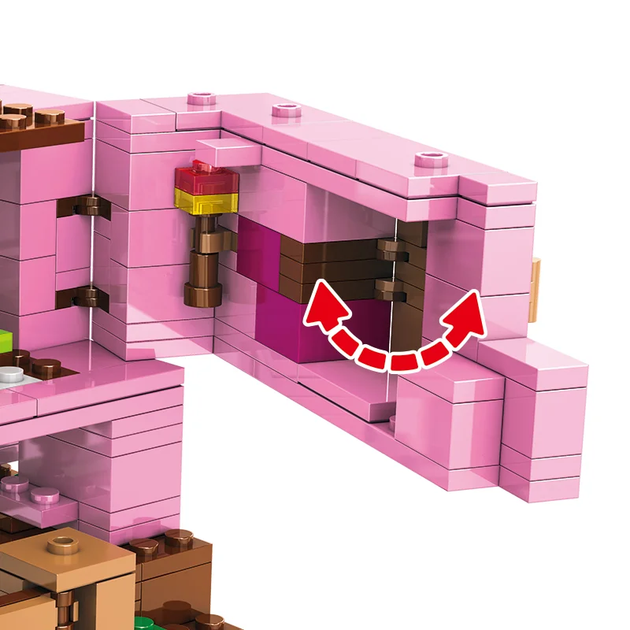 Конструктор Minecraft АА8004 Дом-свинья 387 деталей Майнкрафт MineWorld My World - изображение 7