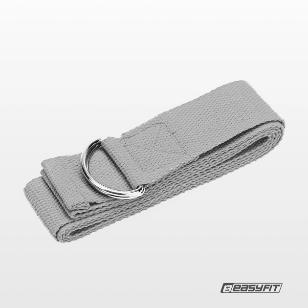 Ремень для йоги EasyFit 183х3.8 см Серый (56003796) - изображение 2