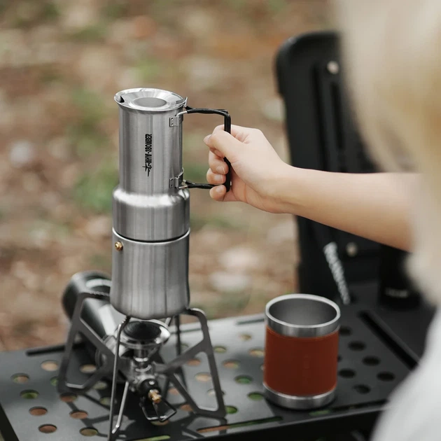Кофеварка гейзерная 100 мл. MHW-3Bomber Double Valve Moka Pot Blue - изображение 2