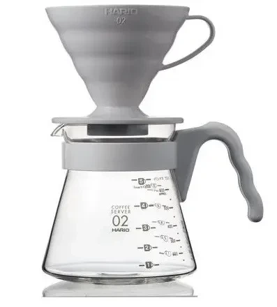 Набор Hario Pearl Grey Set V60 для заваривания кофе с пуровером V60 02, сервером 700 мл и 40 фильтрами (14EDC2EA78B1) - изображение 8