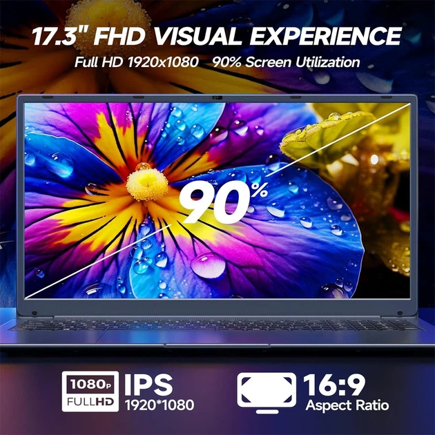 Ноутбук 17.3" IJKKJI 1732N-8 Intel Celeron N5095 RAM 8GB SSD 512GB Windows 11 (UKR) - изображение 2