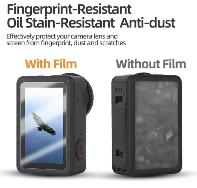 Захисне скло для DJI OSMO Action 6 на об'єктив та 2 дисплеї - зображення 5