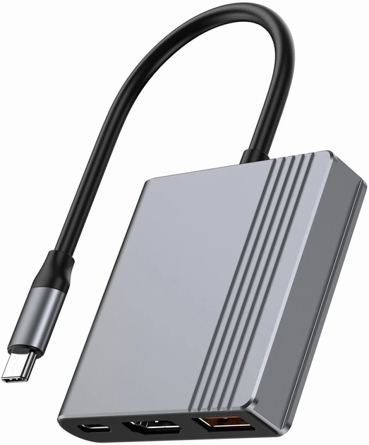 Док станція Cablexpert USB-C 3-в-1 USB/HDMI/PD (A-CM-COMBO3-05) - зображення 2