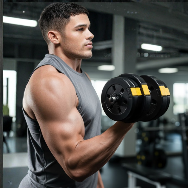 Набор гантелей разборных Besport PowerPro 2х21 кг 42 кг ABS диски Гриф 30 мм 45 см 5 лет гарантии - изображение 10