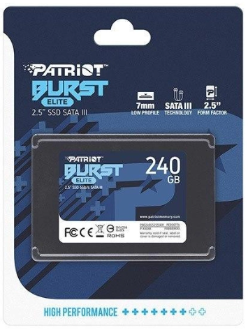 SSD диск Patriot Burst Elite 240GB 2.5" SATAIII TLC (PBE240GS25SSDR) - Фото 2 SSD диск Patriot Burst Elite 240GB 2.5" SATAIII TLC (PBE240GS25SSDR) - зображення 2