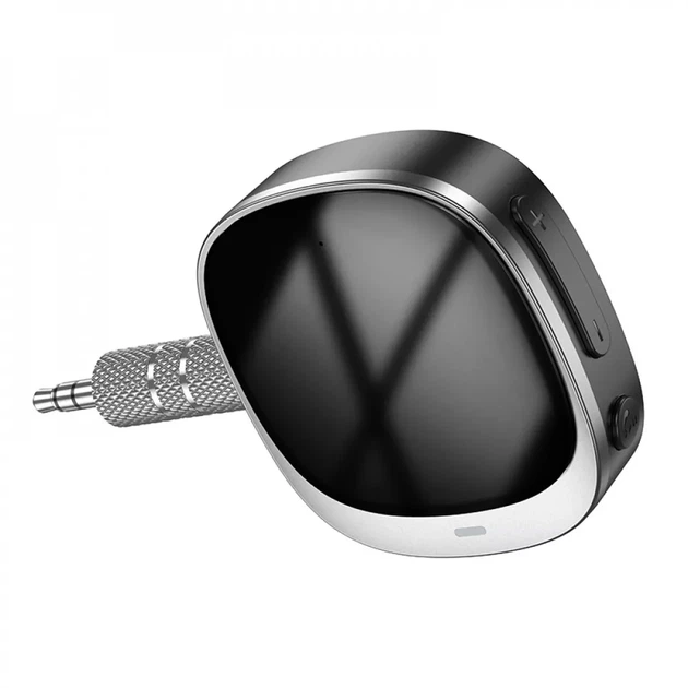 Bluetooth адаптер ресивер для автомобіля та аудіосистем Hoco E80 AUX 3.5 мм з індикацією заряду Чорний - зображення 3