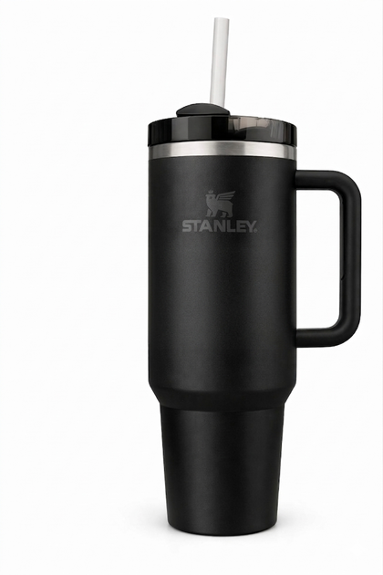 Термокружка Stanley Quencher H2.O FlowState™ Tumbler з трубочкою і ручкою 1.18 л Чорний - Фото 3 Термокружка Stanley Quencher H2.O FlowState™ Tumbler з трубочкою і ручкою 1.18 л Чорний - изображение 3